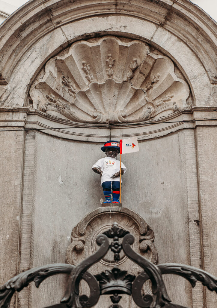 Dressed Manneken Pis, Brussels Belgium