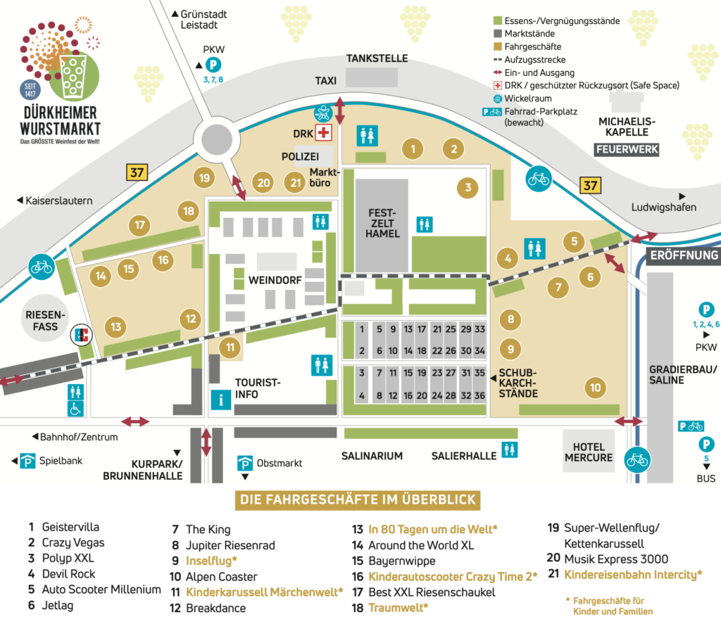 Bad Dürkheim Wurstmarkt wine festival map of festival grounds