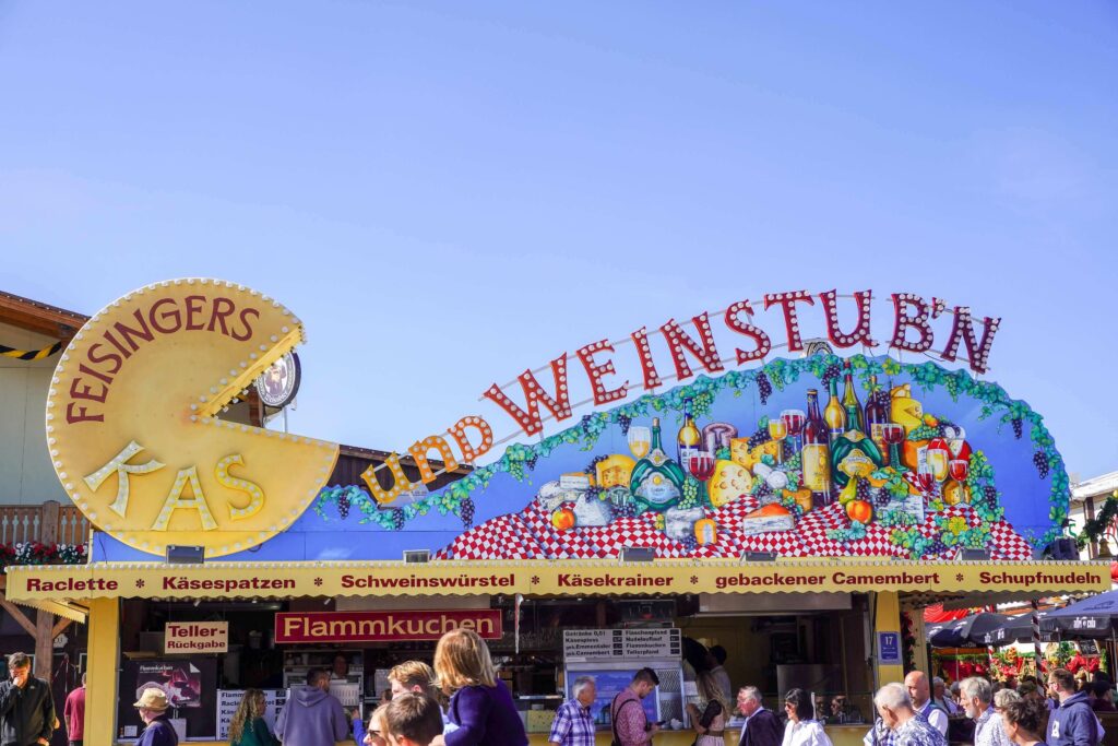 Food stall at Oktoberfest in Munich, Germany.