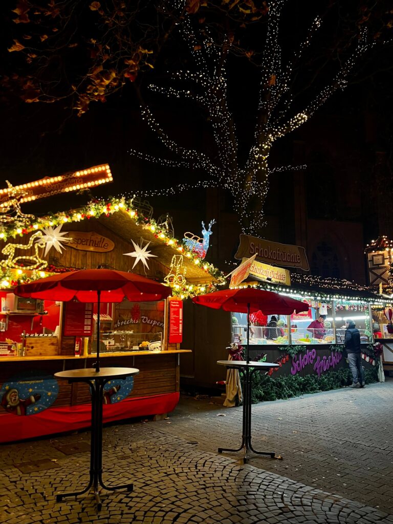Stalls at the Kaiserslautern Christmas market
