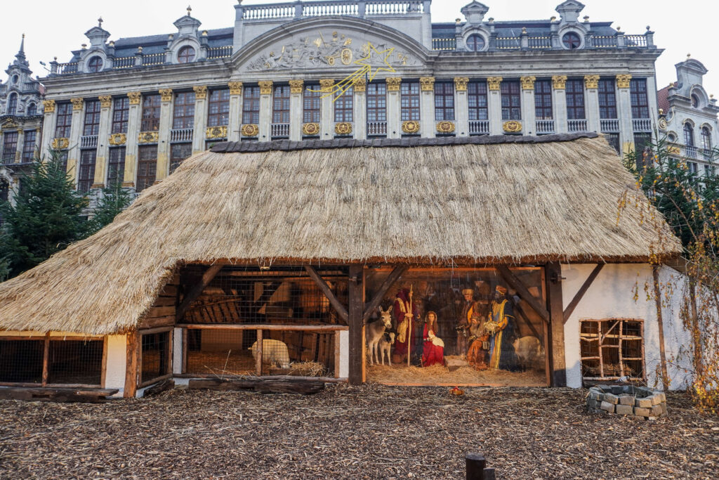 Nativity scene at the Brussels Christmas market
